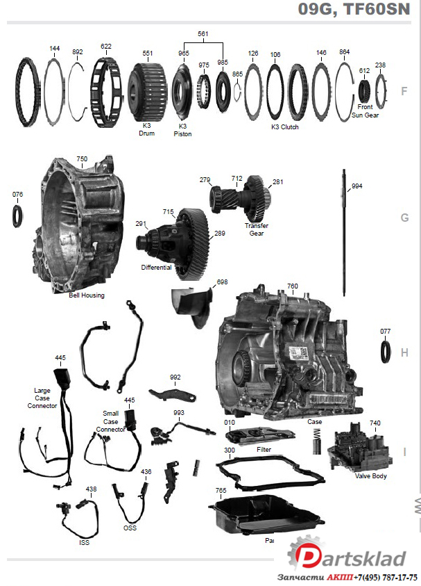 Акпп aisin 09g схема